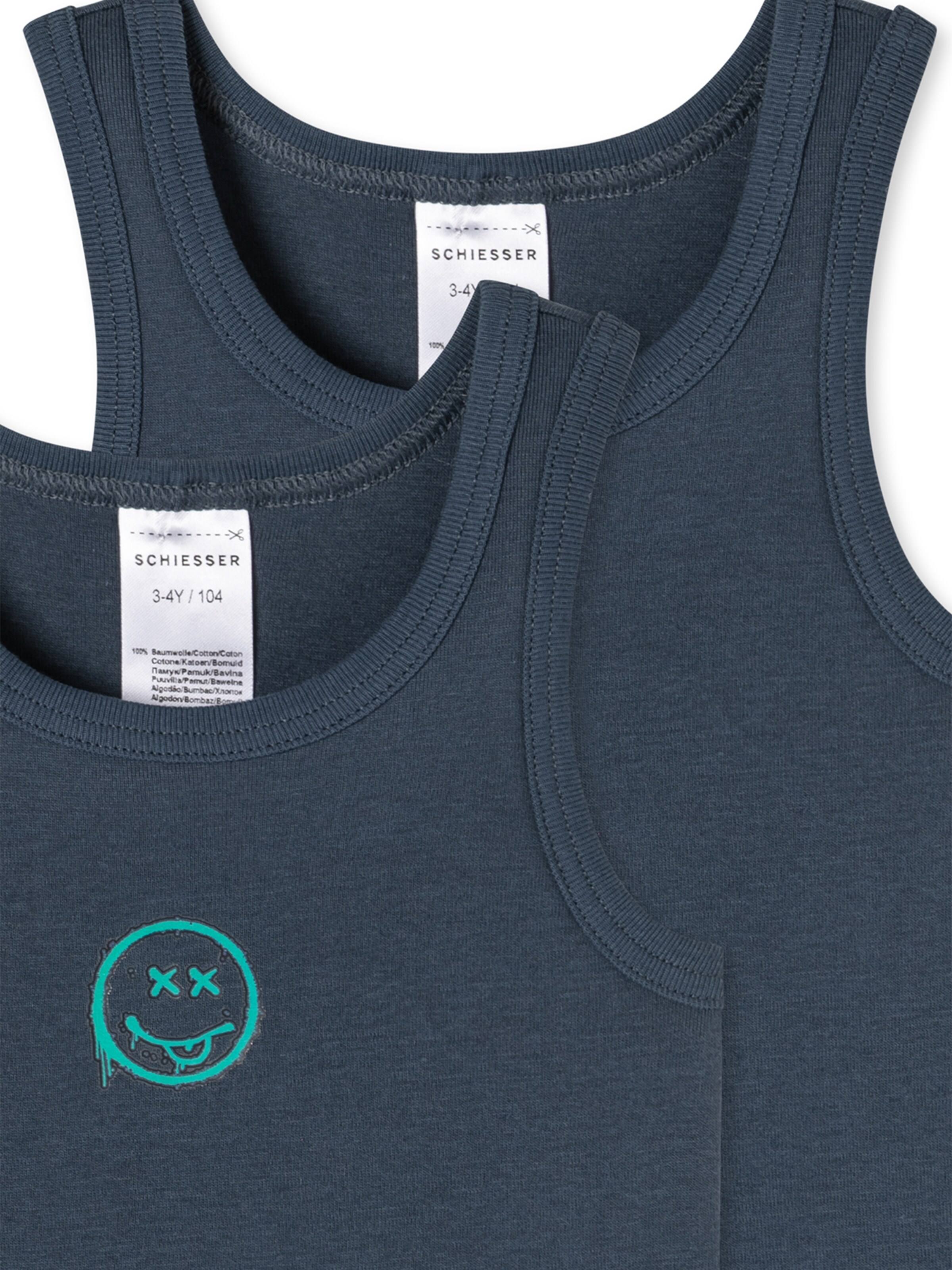 SCHIESSER Onderhemd ' Fine Rib Multi ' in Blauw