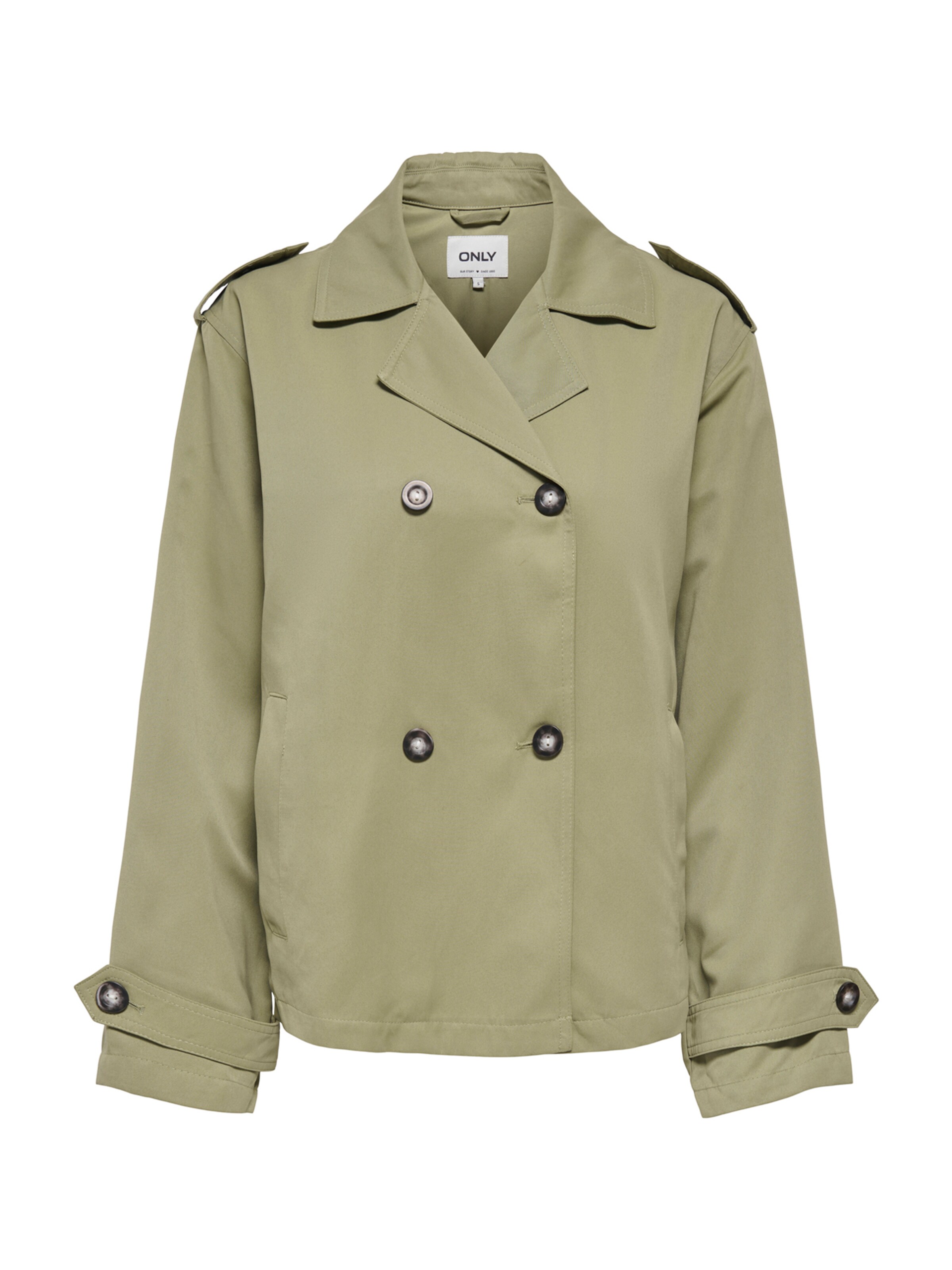 Only Petite Manteau mi-saison 'ONLHANNAH' en kaki, Vue avec produit