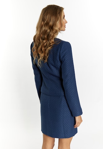 Blazer di faina in blu