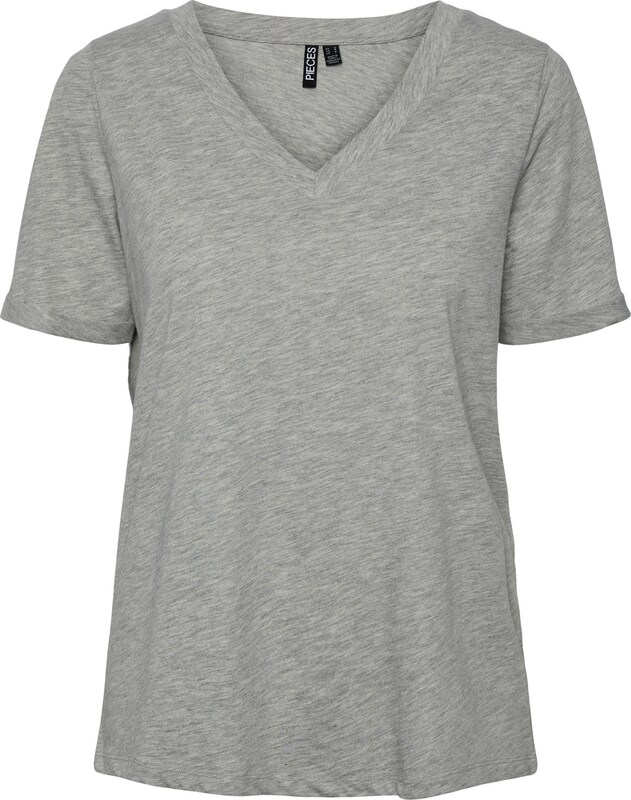 PIECES T-Shirt 'Ria' in Graumeliert PIECES T-Shirt 'Ria' in Graumeliert