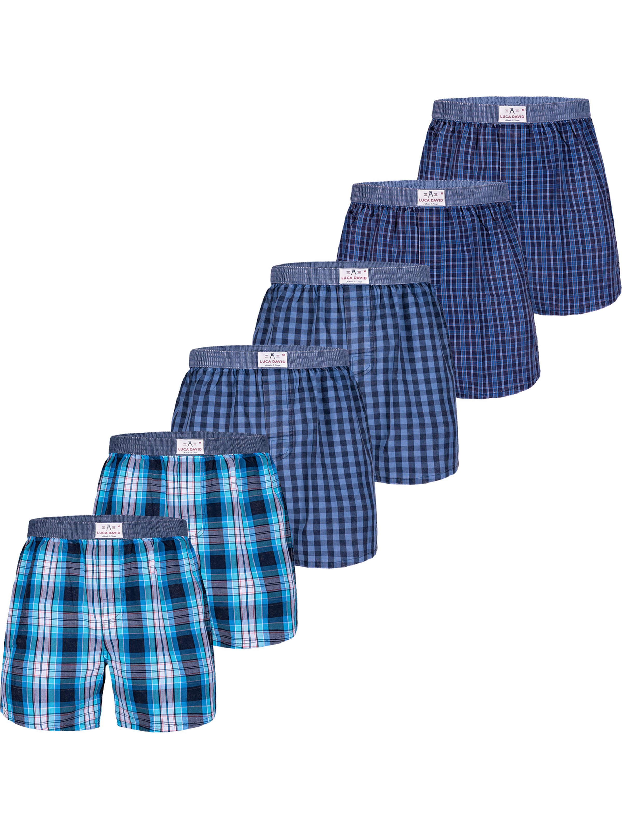 Luca David Boxer shorts ' Olden Glory ' in Blue: front