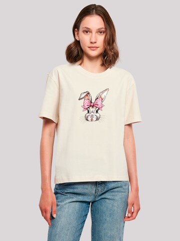 F4NT4STIC Shirt 'Niedlicher Hase mit Schleife' in Beige: front
