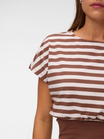 VERO MODA Top in M in Brown / White, Item view