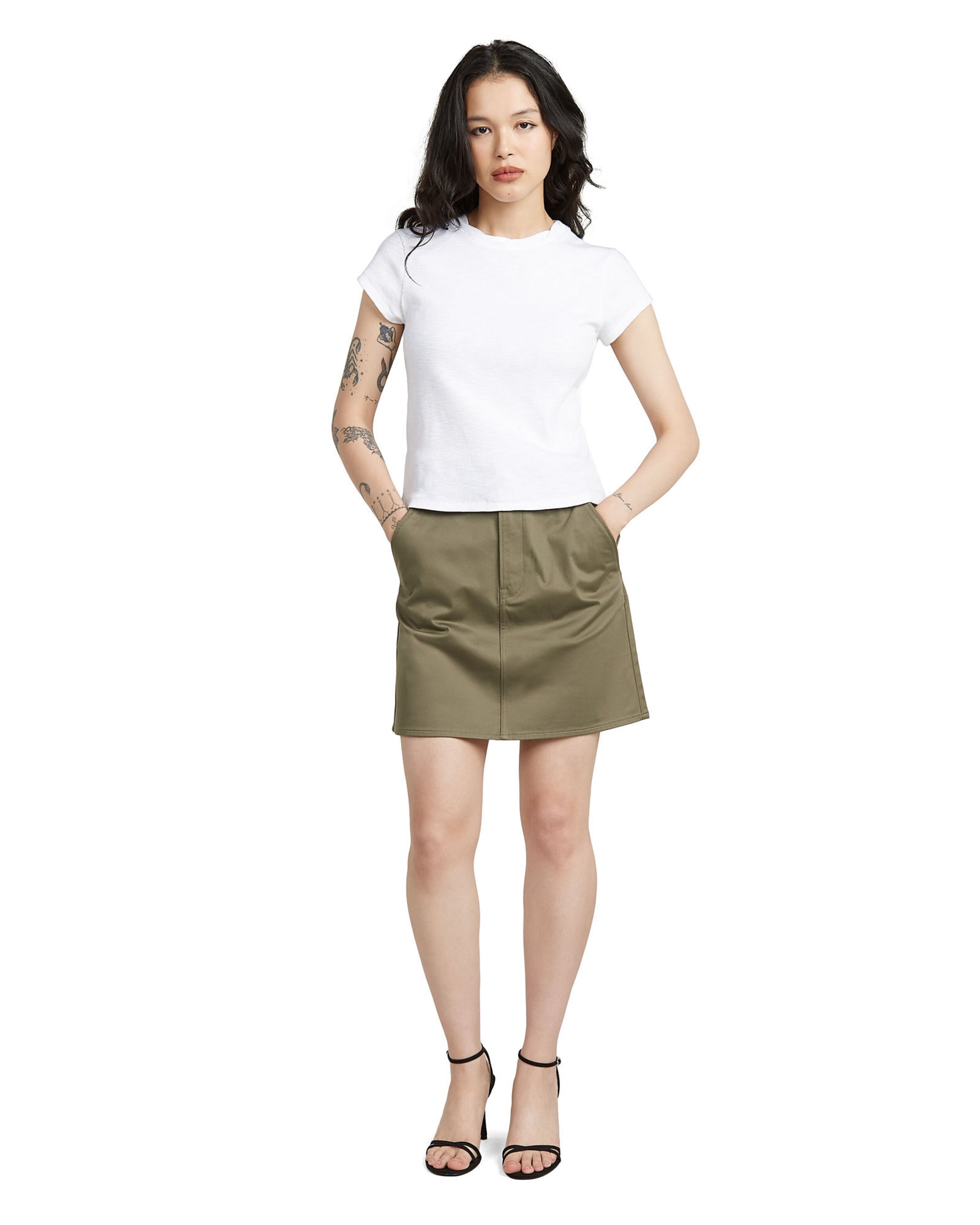 G-STAR Rok 'Chino Skirt' in Bruin