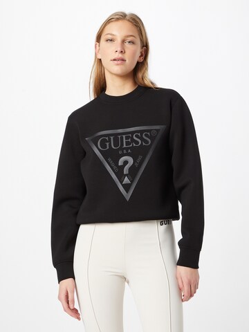 GUESS Sweatshirt 'NEW ELLY' in Black: front