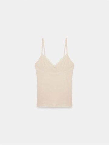 Dilvin Top in Beige: front