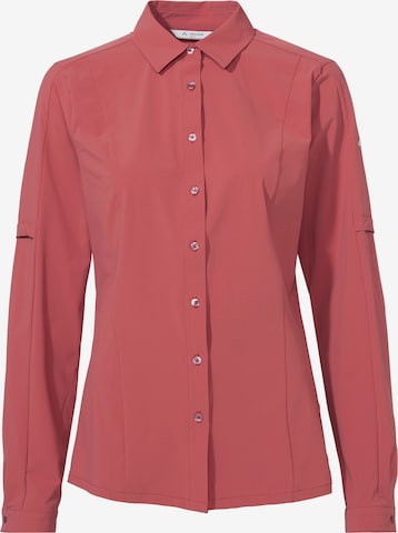 VAUDE Multifunctionele blouse 'Farley' in Rood: voorkant