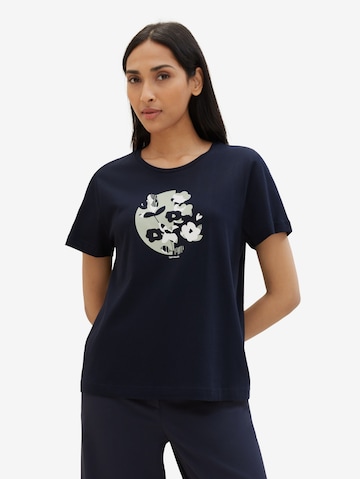 T-shirt TOM TAILOR en bleu : devant