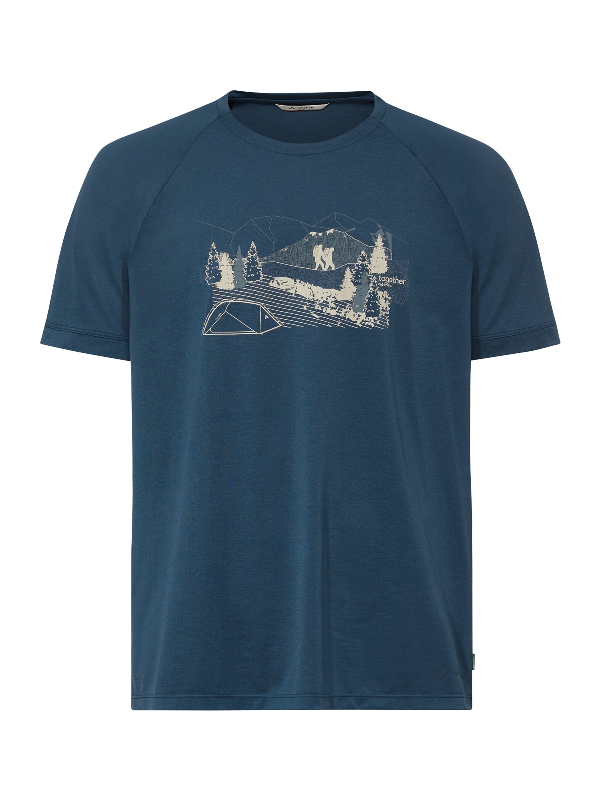 VAUDE Functioneel shirt 'Gleann II' in Blauw: voorkant