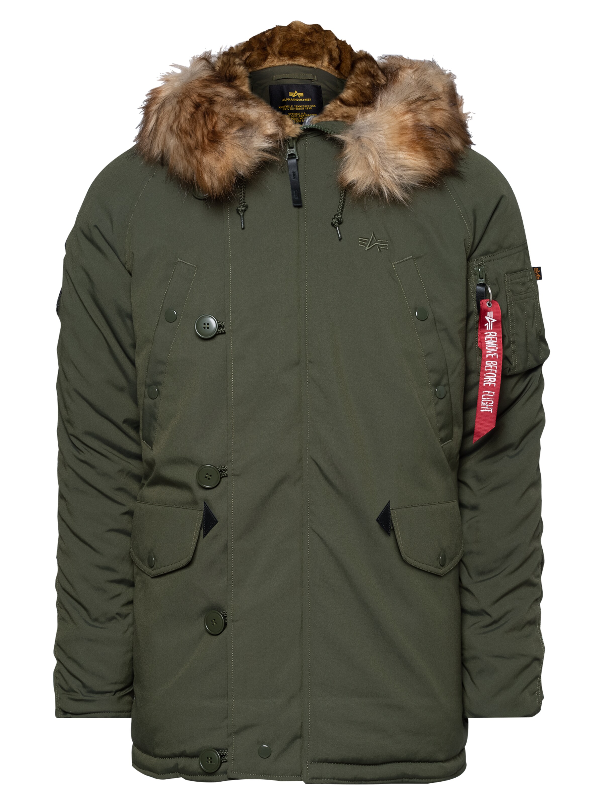 Parka d’hiver 'Explorer' ALPHA INDUSTRIES en vert : devant