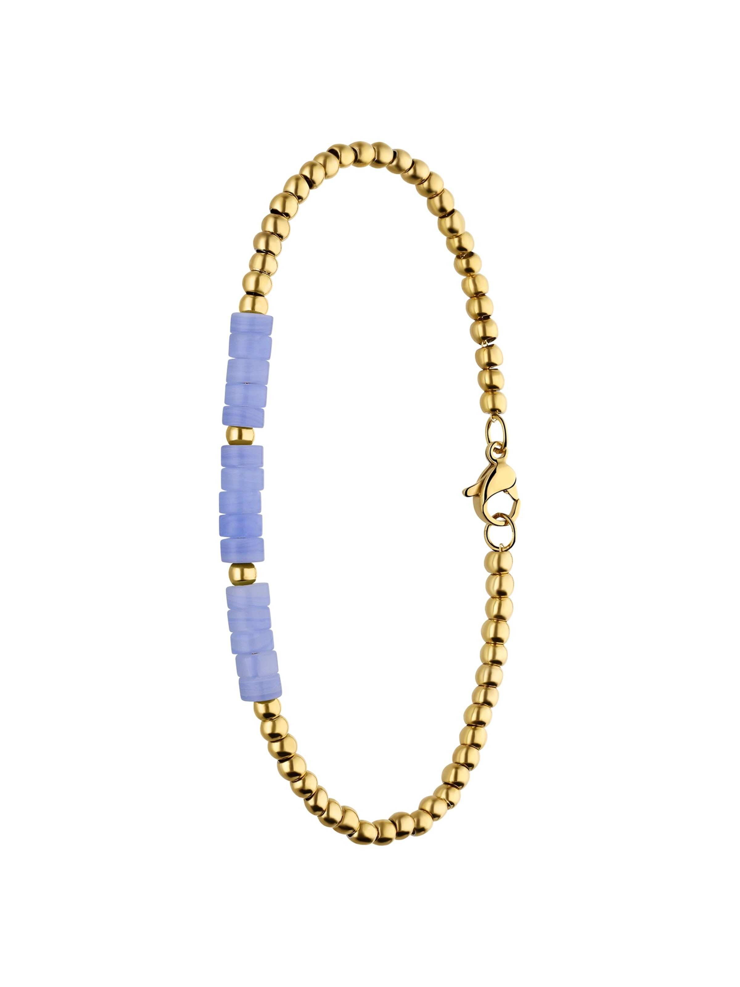 Lucardi Armband 'Naturstein' in Goud: voorkant