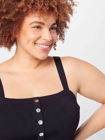 ABOUT YOU Curvy Knitted Top 'Luana' in Black