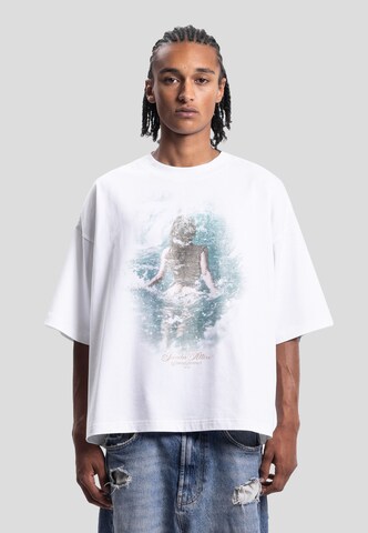 FAVELA Shirt 'Ocean' in White: front