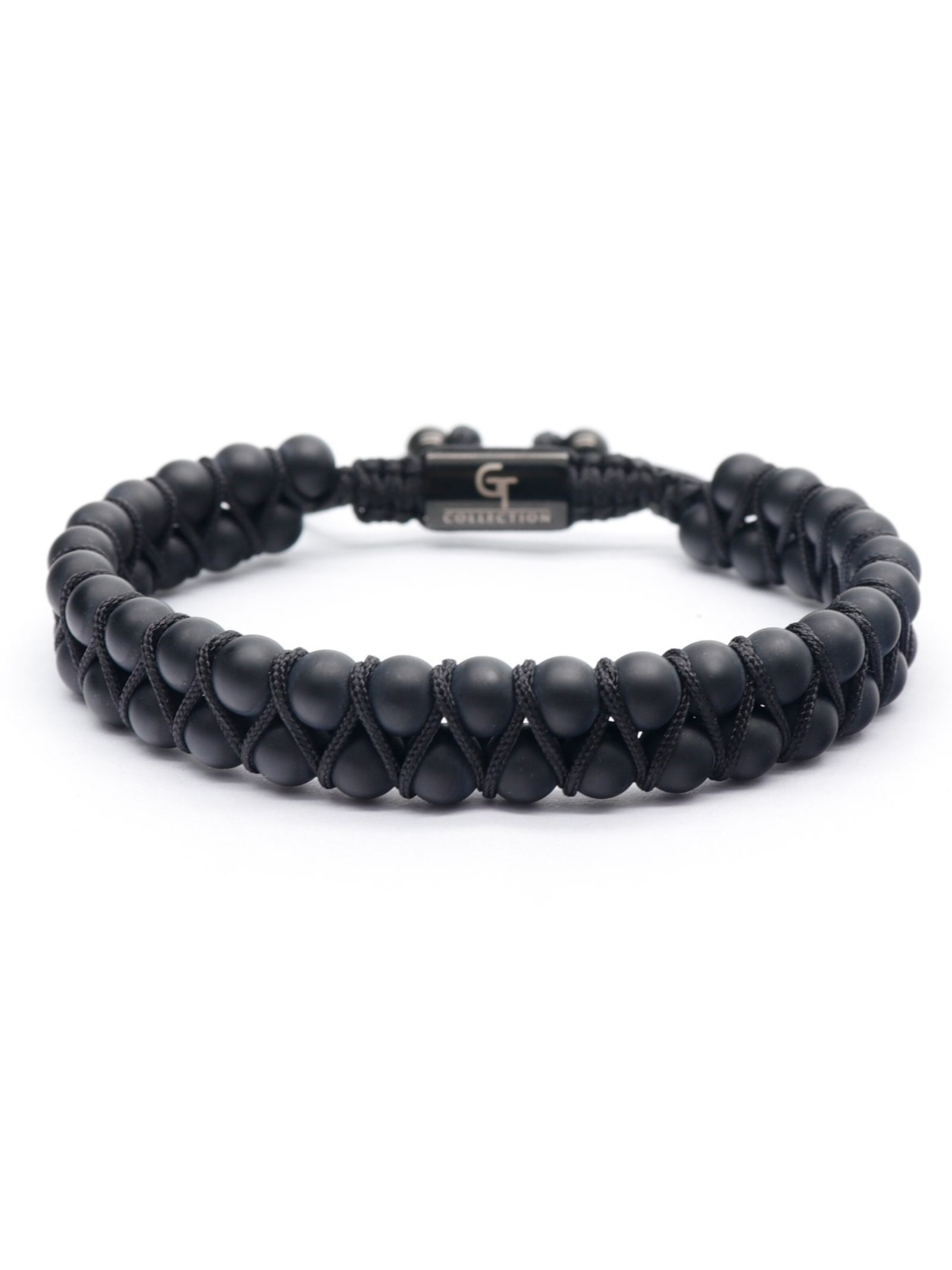 Bracelet 'Double-Bead' GT Collection en noir : devant