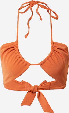 A LOT LESS Triangle Bikini Top 'Lilou' in Orange: front