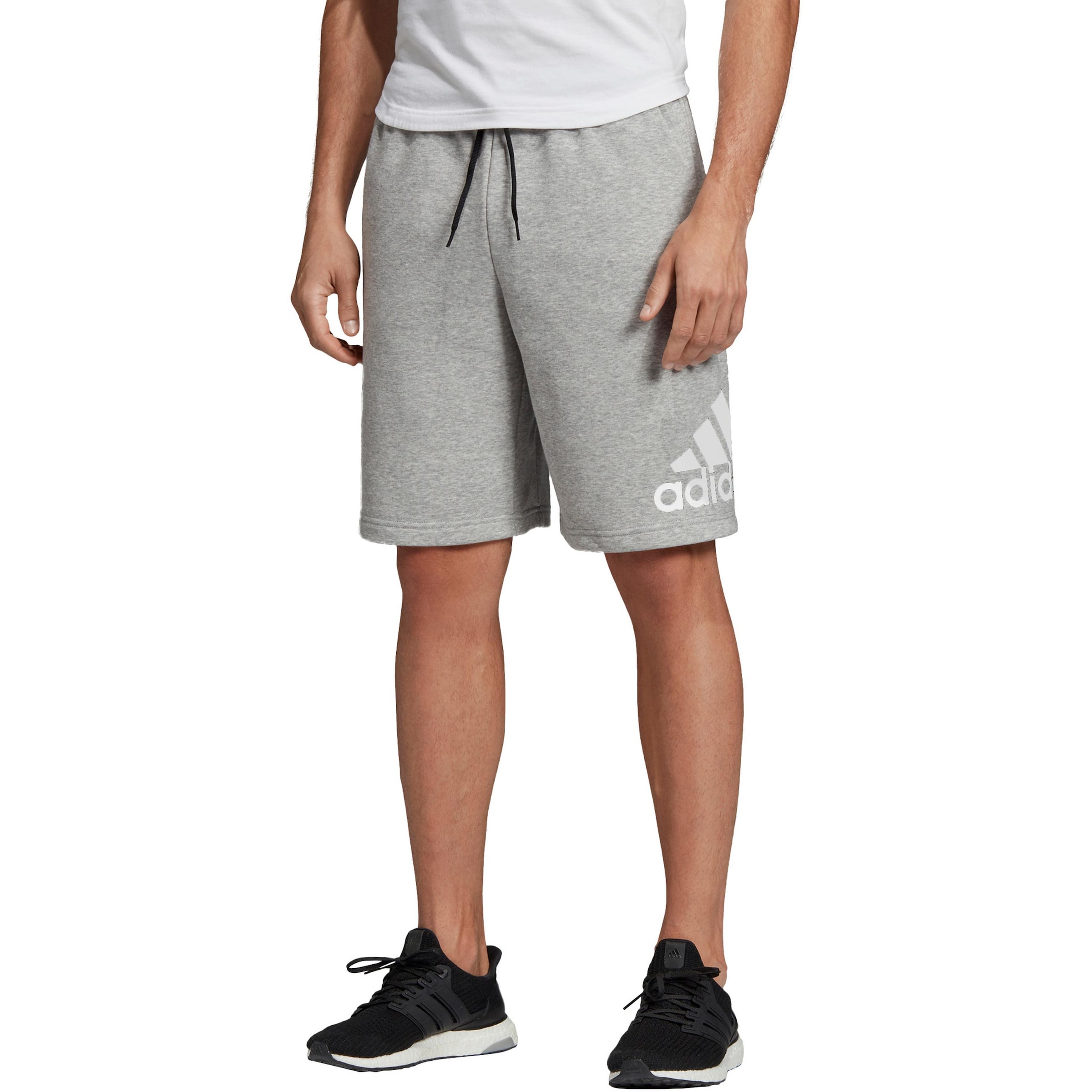 ADIDAS SPORTSWEAR Loose fit Sports trousers 'Must Haves Badge Of Sports' in Grey: front