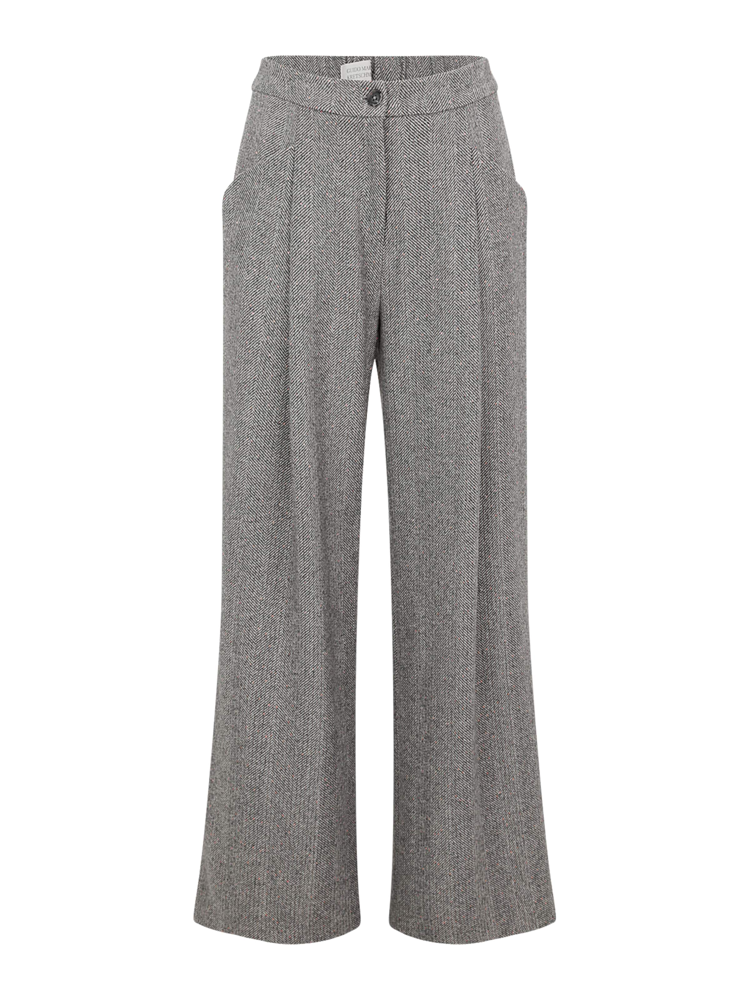 Guido Maria Kretschmer Women Zvonové kalhoty Kalhoty se sklady v pase 'Loretta' – šedá: přední strana