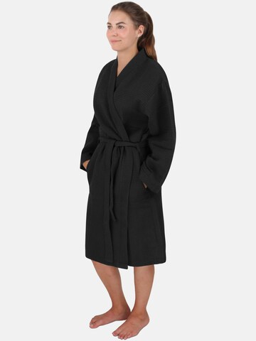 normani Long Bathrobe 'Kelin' in Black