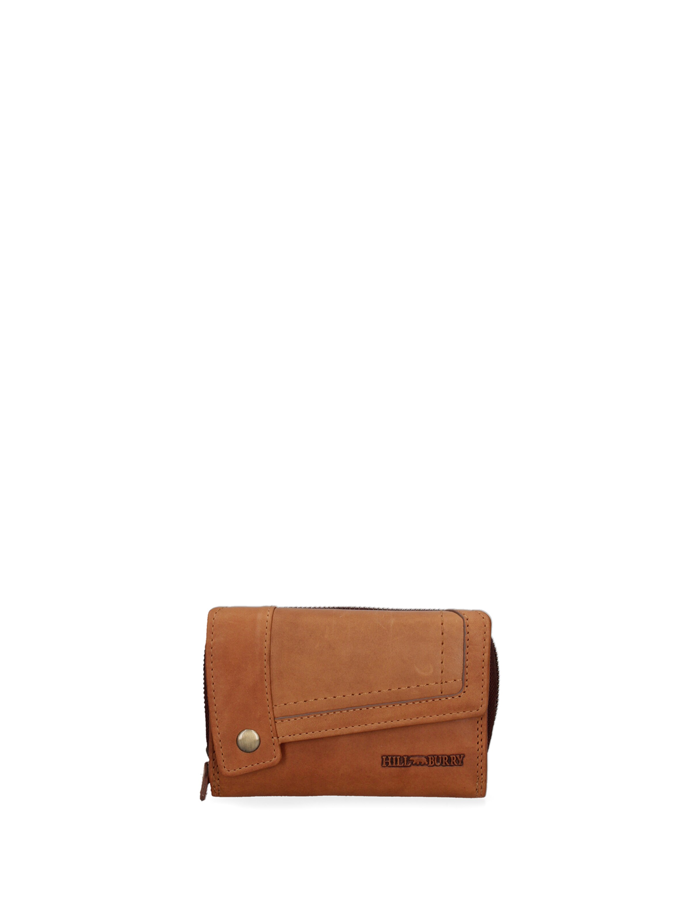 Portamonete 'Portafoglio Uomo Pelle Vacchetta Chiusura Magnetica Navy Hill Burry' di HILL BURRY in beige: frontale