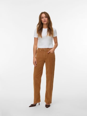 VERO MODA Wide Leg Hose 'MELISA ' in Braun