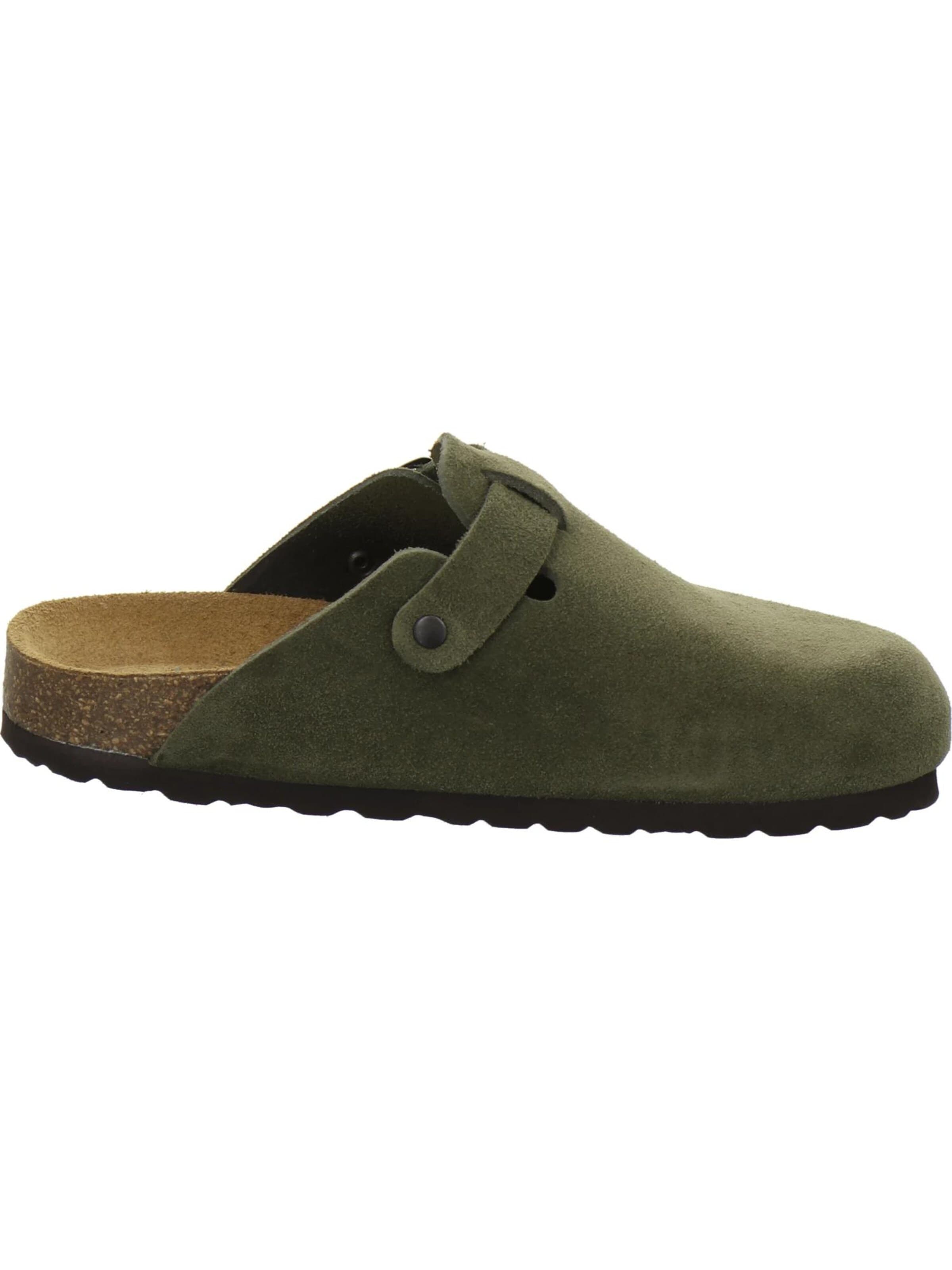 AFS-Schuhe Clogs 'Clogs Damen moos Veloursleder'‌‌‌ in Grün
