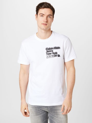 Calvin Klein Jeans - Camiseta en blanco: frente