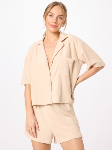 Nasty Gal Hausanzug in Beige: predná strana