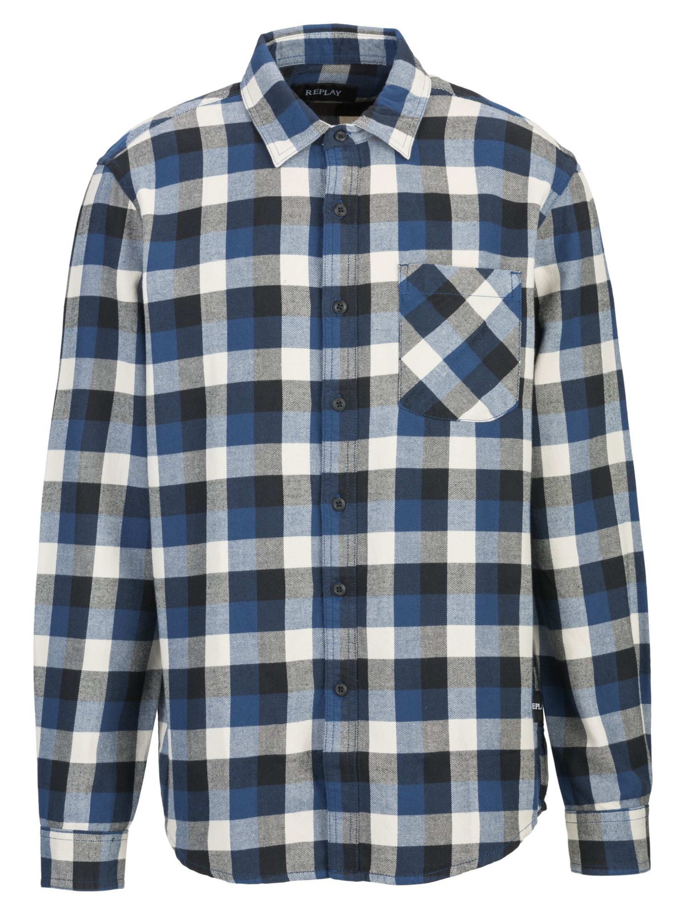 REPLAY Overhemd in Blauw: voorkant