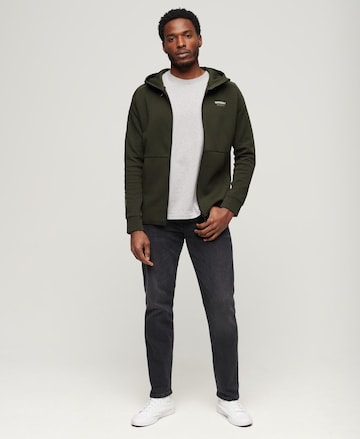 Superdry Athletic Zip-Up Hoodie 'Tech' in Green