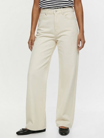 Everly Wide leg Τζιν σε μπεζ: μπροστά