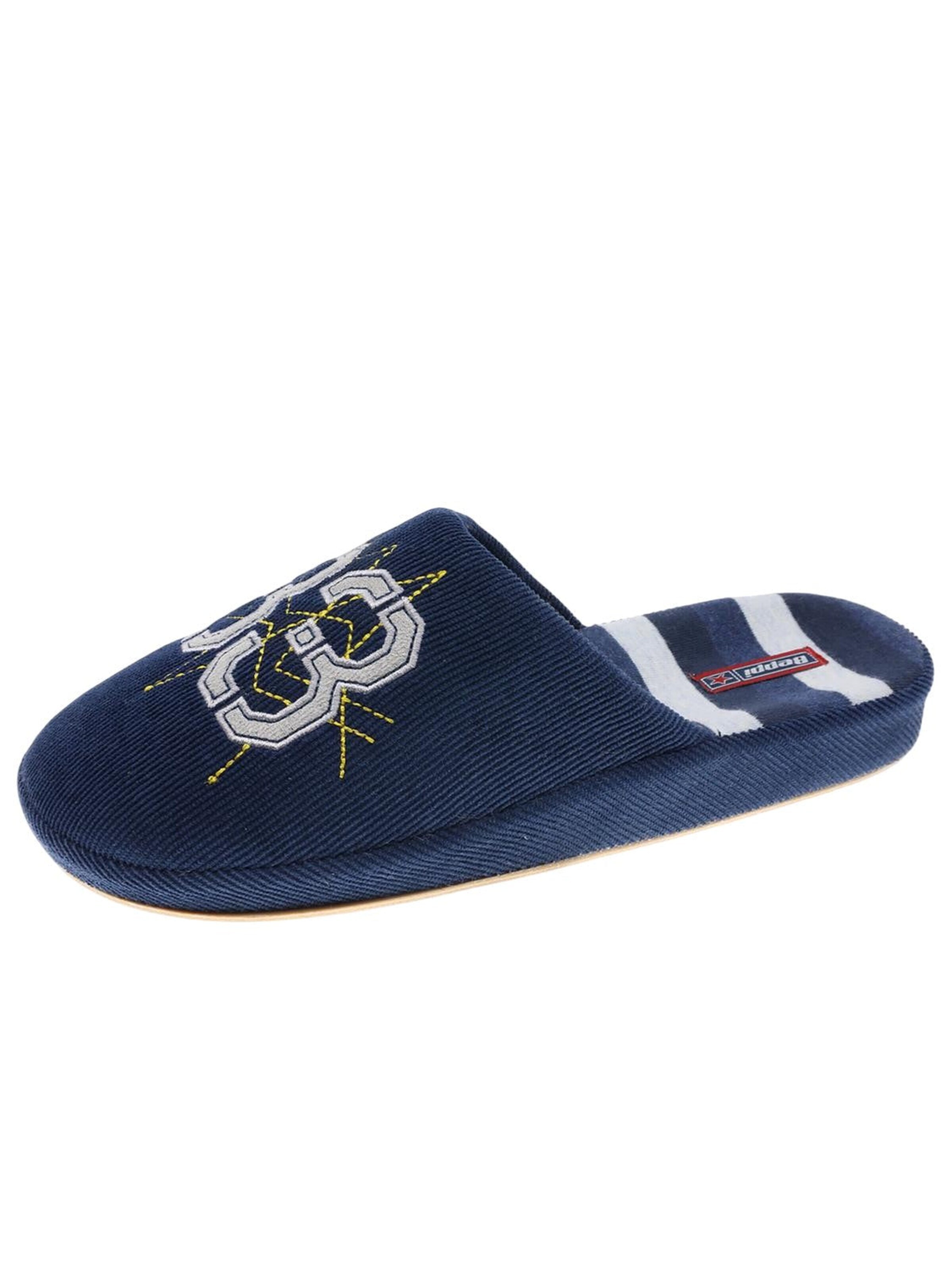 Beppi Hausschuh 'Indoor Slipper' in Blau: Vorderseite
