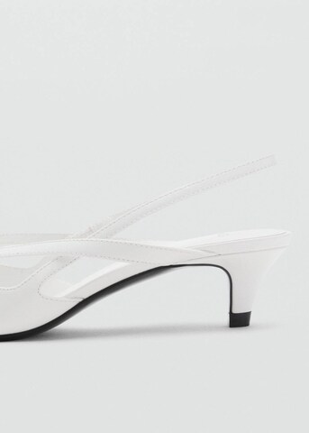 MANGO Slingback Pumps 'Cruce' in White