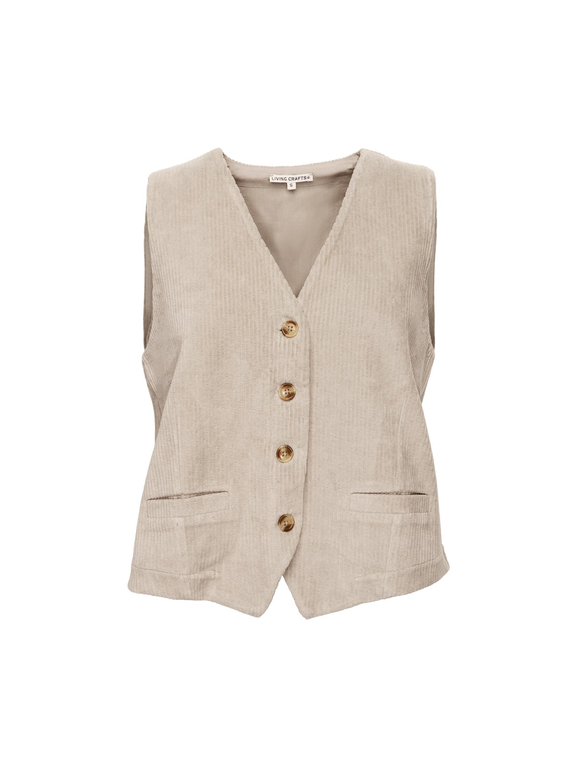Living Crafts Weste 'SABRIN'‌‌‌‌‌‌‌‌‌ in Beige: Vorderseite