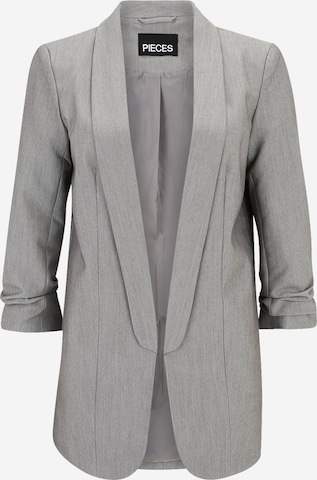 Pieces Tall Blazer 'PCBOSELLA' in Grey: front