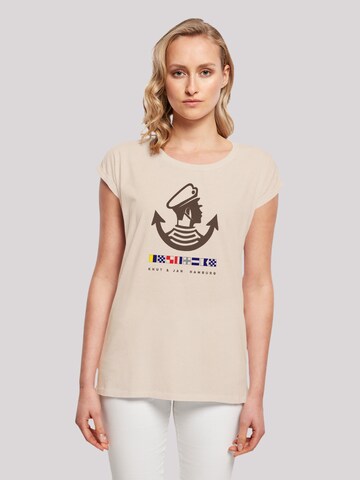 T-shirt F4NT4STIC en beige : devant