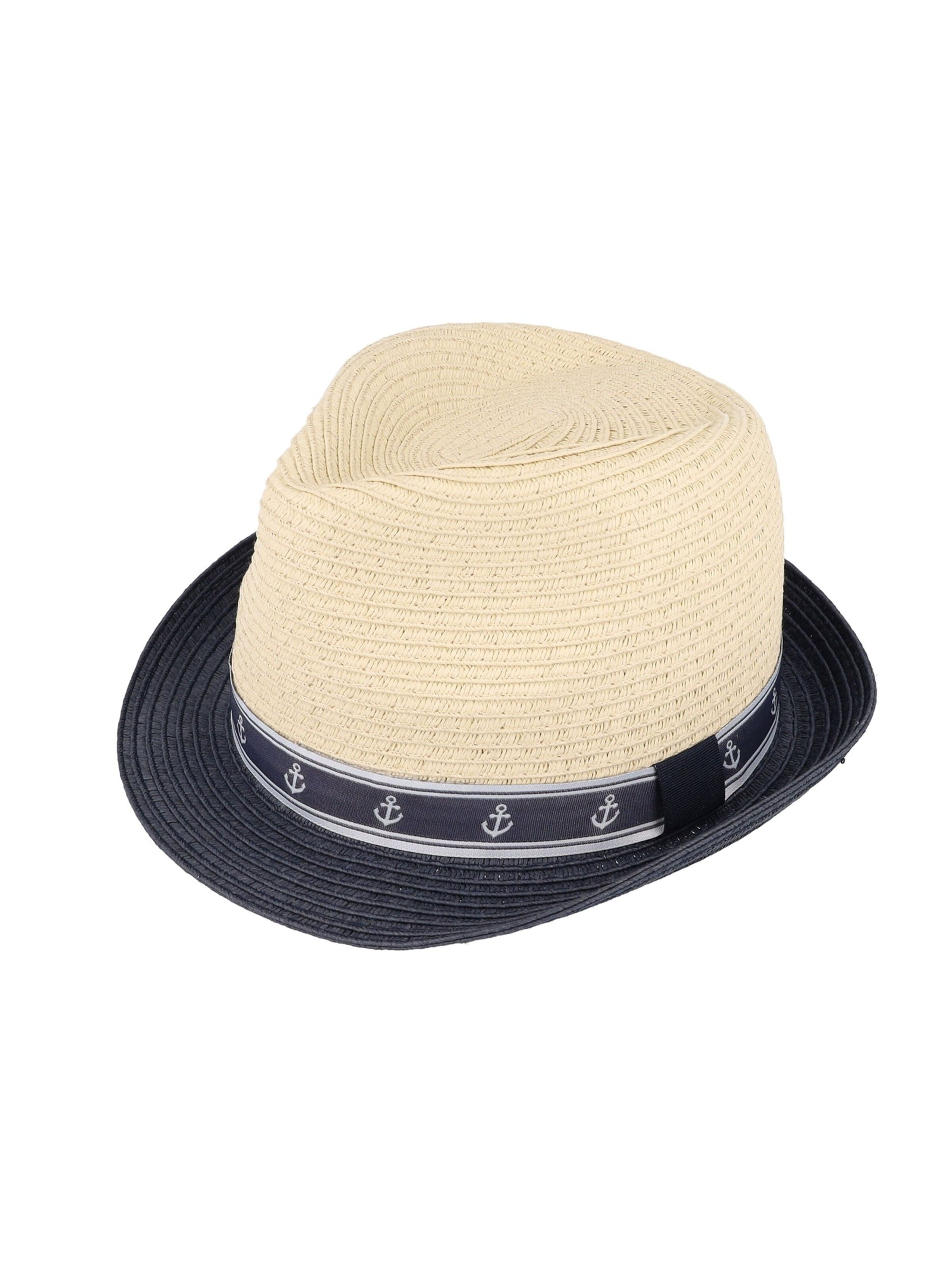 MAXIMO Hat 'KIDS BOY-Trilby Anker' in White: front