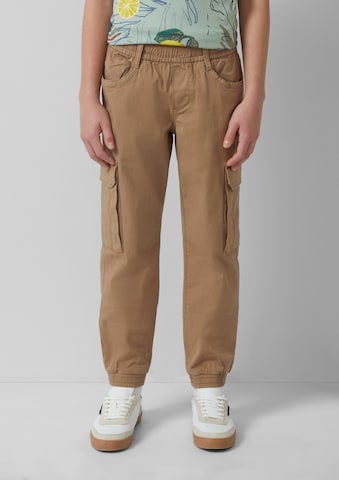 Effilé Pantalon s.Oliver en marron : devant