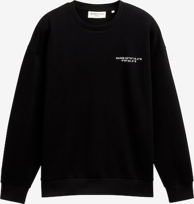 TOM TAILOR DENIM Sweater majica u crna / bijela, Pregled proizvoda