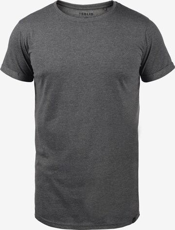 !Solid T-Shirt 'Longo' in Grau: predná strana
