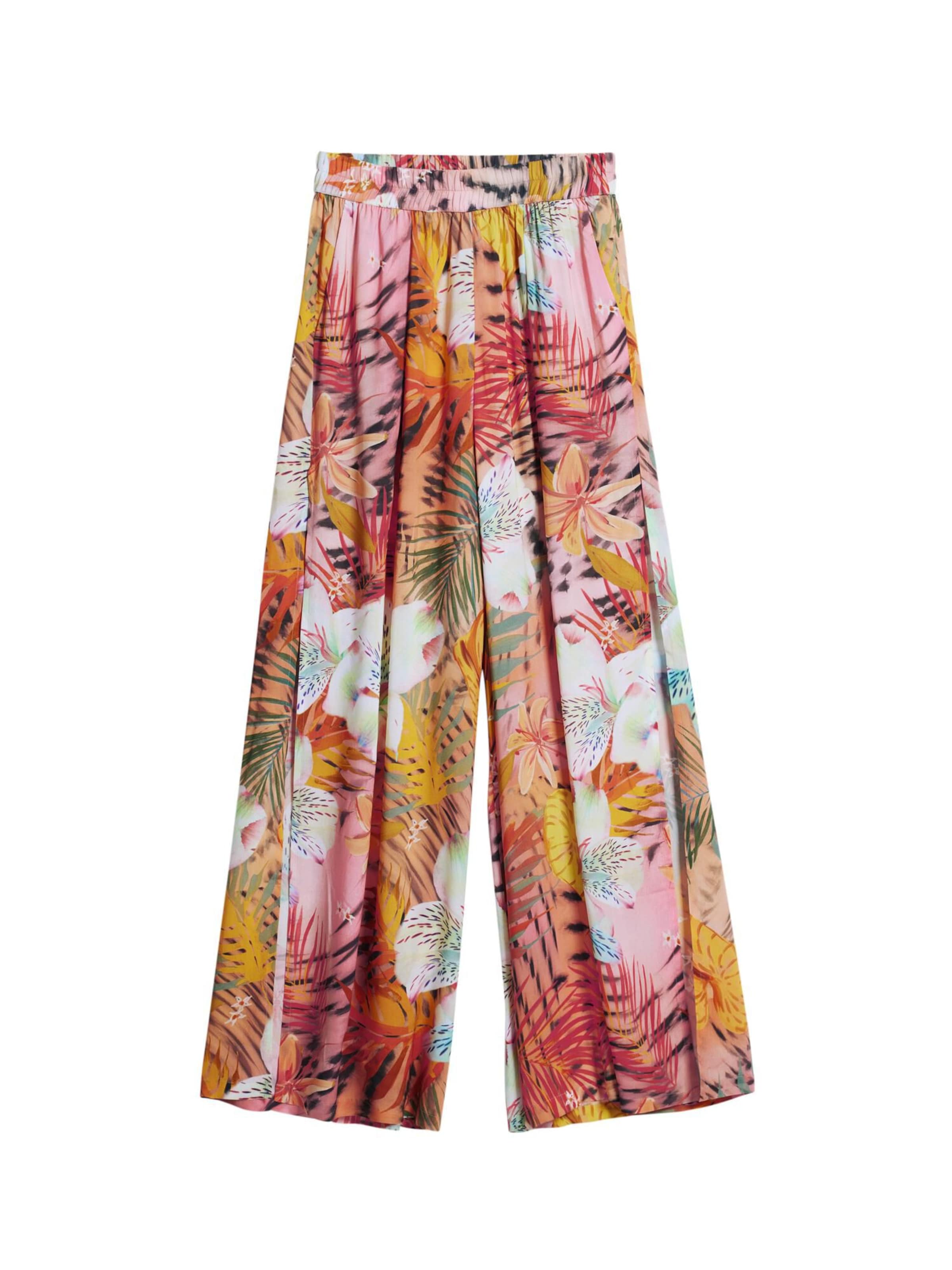 Desigual Wide leg Broek in Rood: voorkant