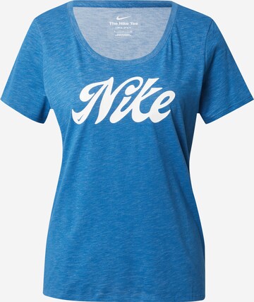 T-shirt fonctionnel NIKE en bleu : devant