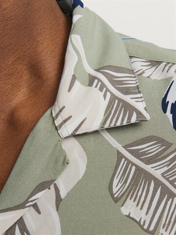 JACK & JONES Comfort fit Button Up Shirt 'JJEJEFF' in Green