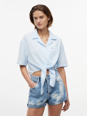 Chemisier Tommy Jeans en bleu : devant