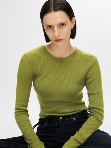 Pull-over 'SLFNaja' SELECTED FEMME en vert