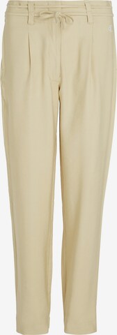 Calvin Klein Jeans Tapered Pleat-Front Pants in Beige: front