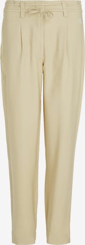 Calvin Klein Jeans Tapered Bandplooibroek in Beige: voorkant