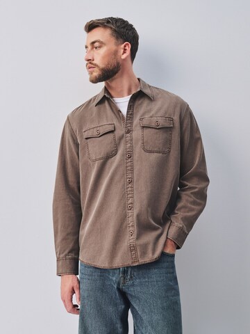 Regular fit Camicia di Next in marrone: frontale