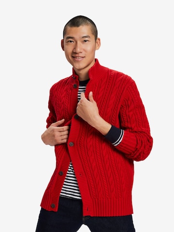ESPRIT Knit Cardigan in Red: front