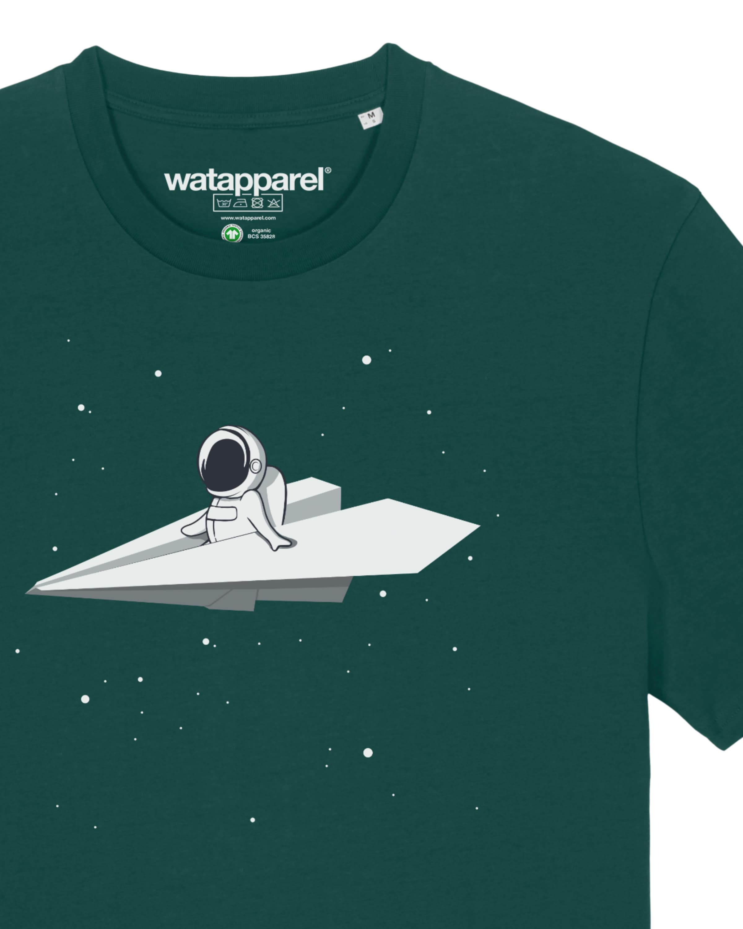 T-Shirt 'Fly me to the moon' Watapparel en vert