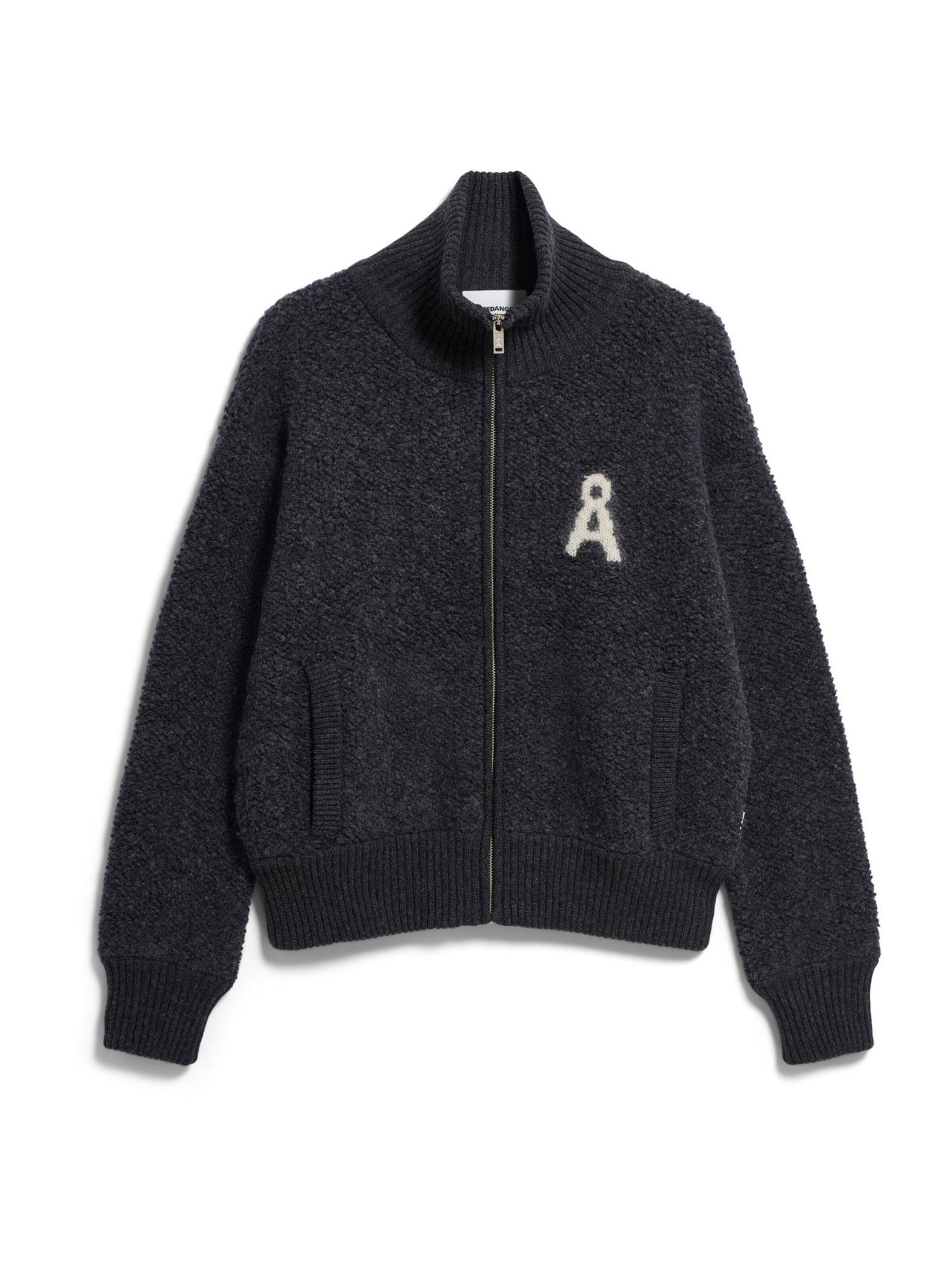 ARMEDANGELS Gebreid vest 'ICONIC Å GWENAA' in Zwart: voorkant